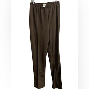 2 pair Double Knit Stitched Crease Pants Blair Fashions  Navy & Chestnut 2XL